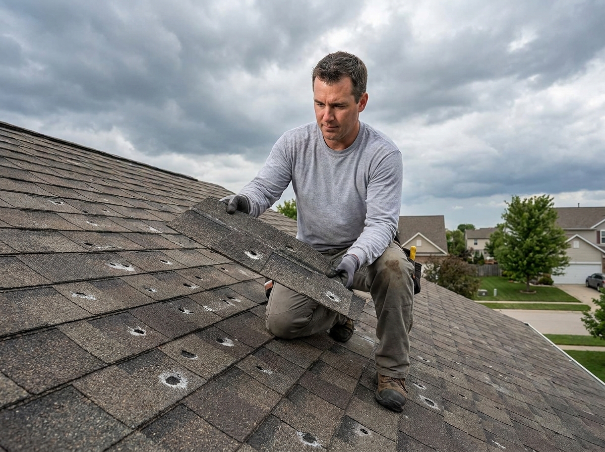 Storm and wind damage roof repair in Bastrop, LA